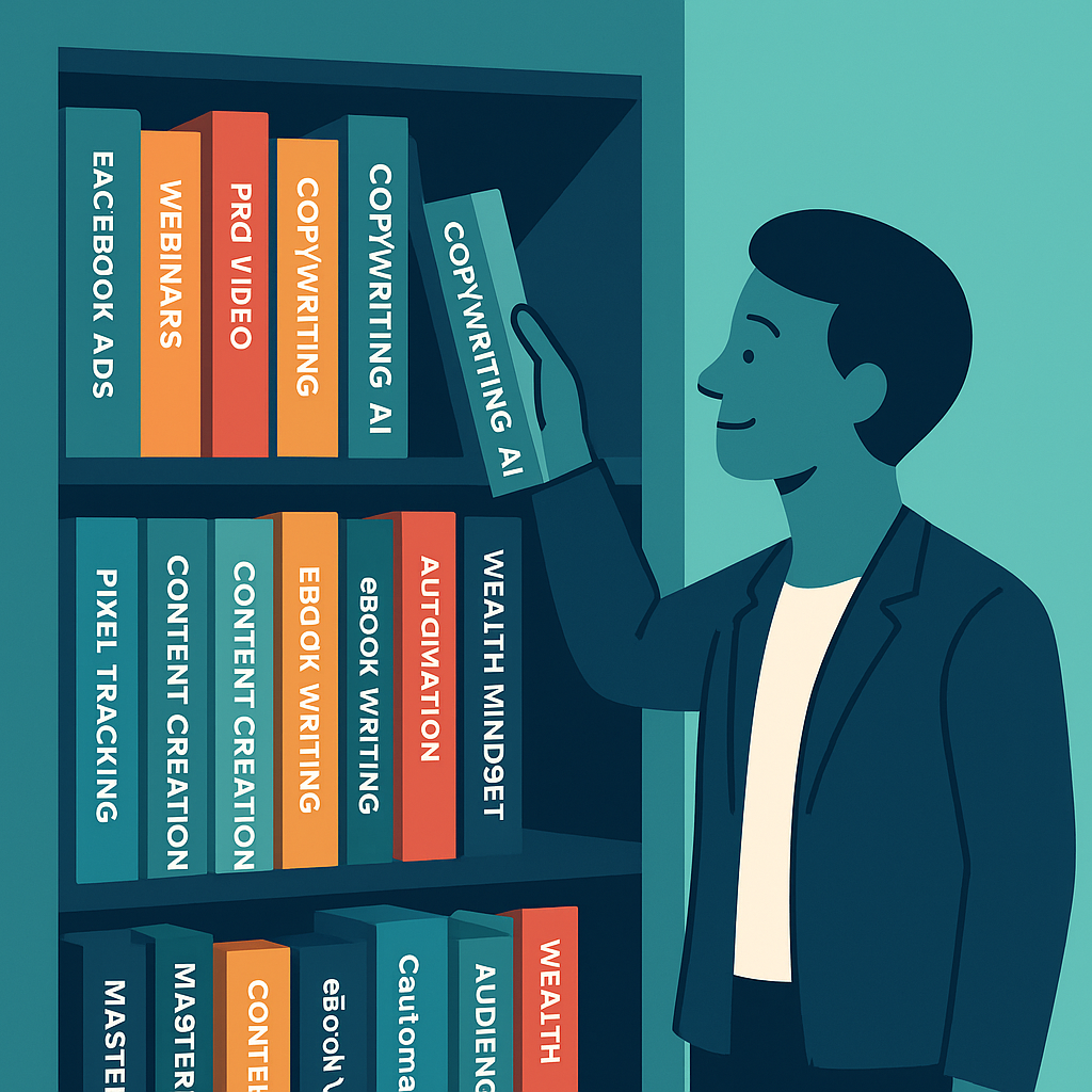 Illustrated WCA training library shelf